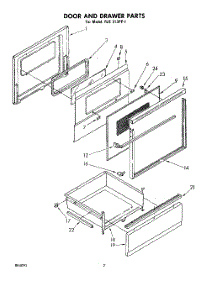 02 - Door And Drawer, Lit / Optional parts for Whirlpool Range RJE313PP1 from AppliancePartsPros.com