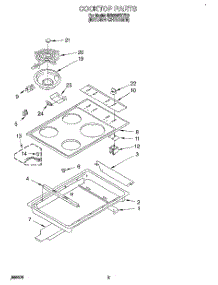 02 - Cooktop parts for Whirlpool Range RS630PXYH3 from AppliancePartsPros.com