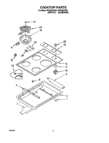 04 - Cooktop parts for Whirlpool Range RS6305XYW4 from AppliancePartsPros.com