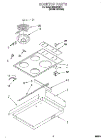 02 - Cooktop parts for Whirlpool Range RS630PXBH1 from AppliancePartsPros.com