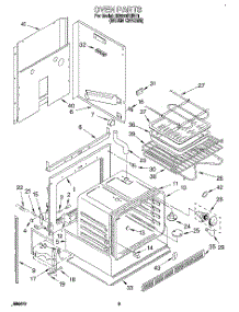 03 - Oven parts for Whirlpool Range RS630PXBH1 from AppliancePartsPros.com