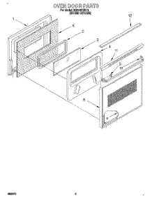 04 - Oven Door parts for Whirlpool Range RS630PXBH1 from AppliancePartsPros.com
