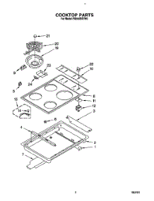 03 - Cooktop parts for Whirlpool Range RS660BXYH0 from AppliancePartsPros.com