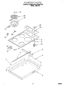 04 - Cooktop parts for Whirlpool Range RS6305XYW5 from AppliancePartsPros.com