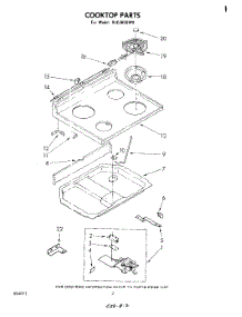 02 - Cook Top parts for Whirlpool Range RJE365BW0 from AppliancePartsPros.com