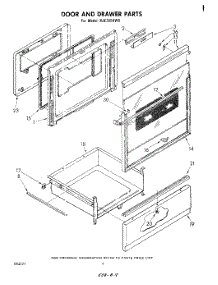 03 - Door And Drawer parts for Whirlpool Range RJE365BW0 from AppliancePartsPros.com