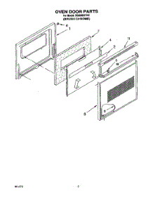 03 - Oven Door parts for Whirlpool Range RS660BXYH2 from AppliancePartsPros.com
