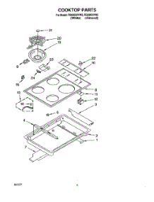 04 - Cooktop parts for Whirlpool Range RS6305XYW3 from AppliancePartsPros.com