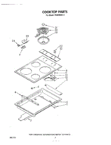 05 - Cooktop parts for Whirlpool Range RS660BXK3 from AppliancePartsPros.com