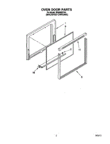 02 - Oven Door parts for Whirlpool Range RS600BXYH4 from AppliancePartsPros.com