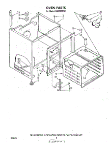 05 - Oven (Continued) parts for Whirlpool Range RJE385PW1 from AppliancePartsPros.com