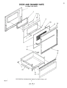 02 - Door And Drawer, Lit / Optional parts for Whirlpool Range RJE333PP1 from AppliancePartsPros.com