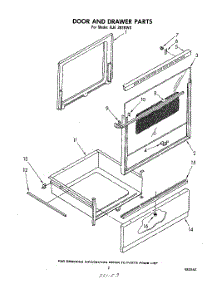 02 - Door And Drawer, Lit / Optional parts for Whirlpool Range RJE302BW0 from AppliancePartsPros.com