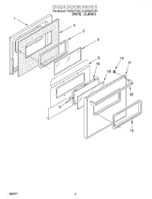 04 - Oven Door parts for Whirlpool Range RS6105XYW7 from AppliancePartsPros.com