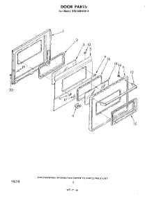 04 - Door , Literature And Optional parts for Whirlpool Range RS6100XKW0 from AppliancePartsPros.com