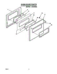 04 - Oven Door parts for Whirlpool Range RS6105XYW4 from AppliancePartsPros.com