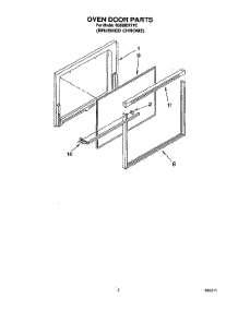 02 - Oven Door parts for Whirlpool Range RS600BXYH2 from AppliancePartsPros.com