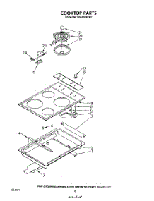 05 - Cooktop parts for Whirlpool Range RS6100XKW2 from AppliancePartsPros.com