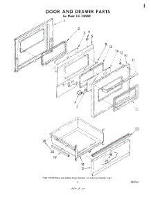 03 - Door And Drawer parts for Whirlpool Range RJE3165W0 from AppliancePartsPros.com