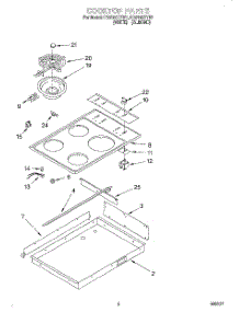 02 - Cooktop parts for Whirlpool Range RS6105XYN7 from AppliancePartsPros.com
