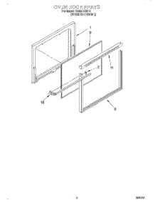 02 - Oven Door parts for Whirlpool Range RS600BXBH2 from AppliancePartsPros.com