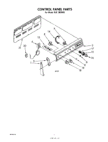 02 - Control Panel parts for Whirlpool Range RJE3000W9 from AppliancePartsPros.com