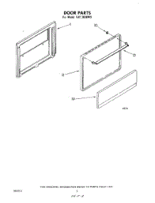 03 - Door parts for Whirlpool Range RJE3000W9 from AppliancePartsPros.com