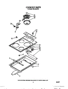 03 - Cooktop parts for Whirlpool Range RS6100XVW2 from AppliancePartsPros.com