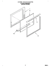 02 - Oven Door parts for Whirlpool Range RS600BXBH0 from AppliancePartsPros.com