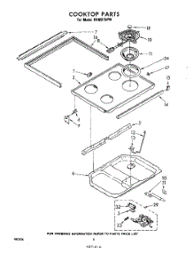 05 - Cooktop parts for Whirlpool Range RHM975PW from AppliancePartsPros.com