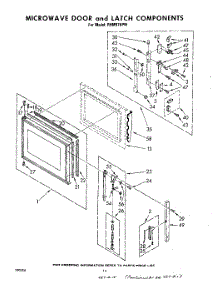 09 - Microwave Door And Latch parts for Whirlpool Range RHM975PW from AppliancePartsPros.com