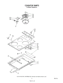 03 - Cooktop parts for Whirlpool Range RS630PXV0 from AppliancePartsPros.com