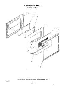 05 - Oven Door , Lit / Optional parts for Whirlpool Range RS630PXV0 from AppliancePartsPros.com