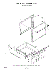 02 - Door And Drawer parts for Whirlpool Range RJE3020W1 from AppliancePartsPros.com
