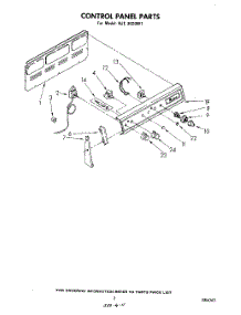 03 - Control Panel parts for Whirlpool Range RJE3020W1 from AppliancePartsPros.com