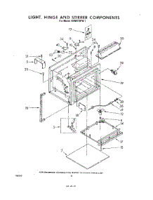 07 - Light, Hinge And Stirrer parts for Whirlpool Range RHM975PW1 from AppliancePartsPros.com