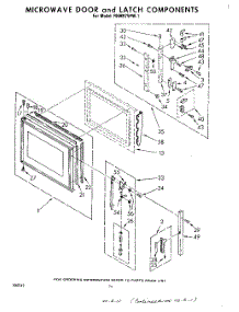 09 - Microwave Door And Latch parts for Whirlpool Range RHM975PW1 from AppliancePartsPros.com