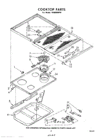 05 - Cooktop parts for Whirlpool Range RHM988PW from AppliancePartsPros.com
