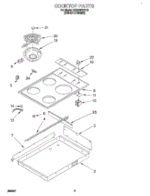 02 - Cooktop parts for Whirlpool Range RS630PXBH0 from AppliancePartsPros.com