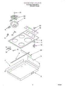 04 - Cooktop parts for Whirlpool Range RS660BXBH2 from AppliancePartsPros.com