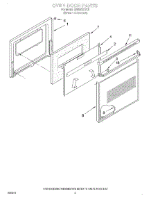 03 - Oven Door parts for Whirlpool Range RS660BXYH1 from AppliancePartsPros.com