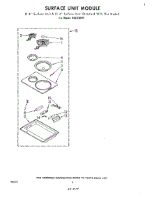 06 - Surface Unit Rck 886 (261951) parts for Whirlpool Range RHE396PP from AppliancePartsPros.com