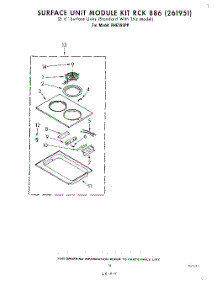 07 - Grille Kit Rck 882 (261949) parts for Whirlpool Range RHE396PP from AppliancePartsPros.com