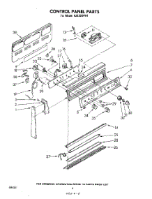 03 - Control Panel parts for Whirlpool Range RJE395PW1 from AppliancePartsPros.com