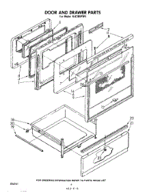 04 - Door And Drawer parts for Whirlpool Range RJE395PW1 from AppliancePartsPros.com