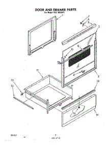 02 - Door And Drawer parts for Whirlpool Range RJE302BW1 from AppliancePartsPros.com
