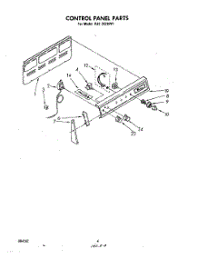 03 - Control Panel parts for Whirlpool Range RJE302BW1 from AppliancePartsPros.com