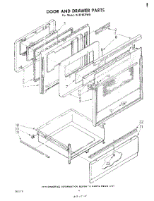 04 - Door And Drawer parts for Whirlpool Range RJE385PW0 from AppliancePartsPros.com