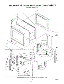10 - Microwave Door And Latch parts for Whirlpool Range RHM973PP0 from AppliancePartsPros.com