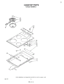 05 - Cooktop parts for Whirlpool Range RS660BXK2 from AppliancePartsPros.com